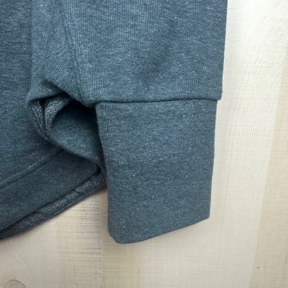 PraNa Women’s Cozy Up Poncho High Neck Batwing Sweatshirt Grey Blue Heather Sz S - Picture 5 of 9
